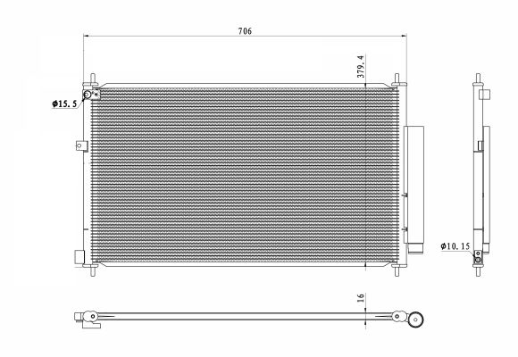 Condensatore, Climatizzatore - 350419 NRF