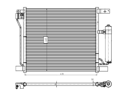 Condenser, air conditioning - 350422 NRF