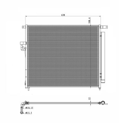 Конденсатор, кондиционер - 350425 NRF
