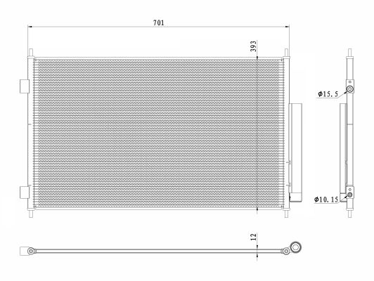 Condenser, air conditioning - 350426 NRF