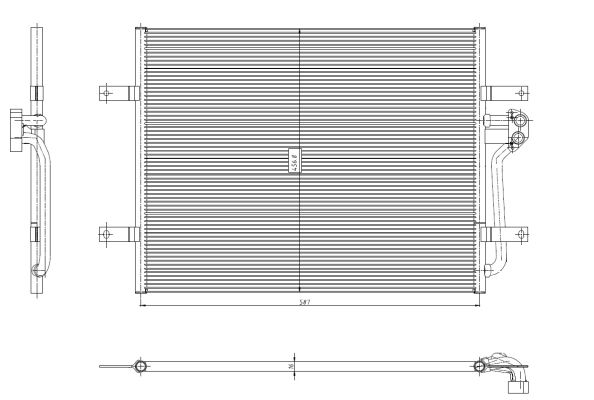 Condensatore, Climatizzatore - 350444 NRF