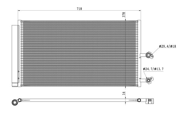 Condenser, air conditioning - 350450 NRF