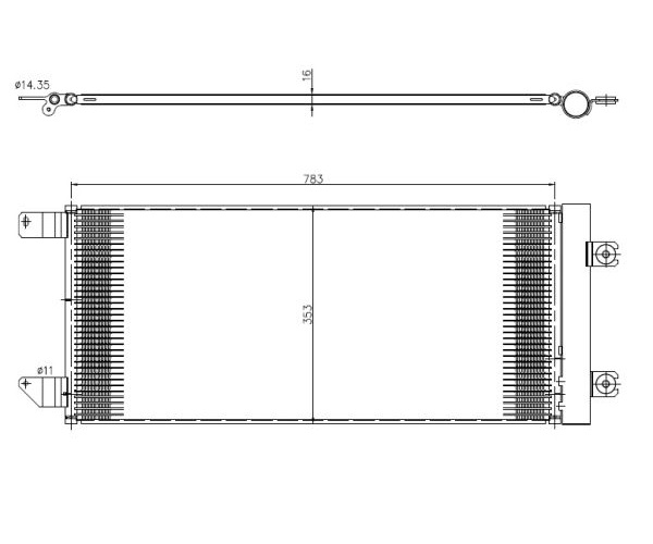 Condenser, air conditioning - 350452 NRF
