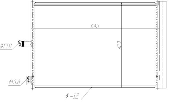 Condenser, air conditioning - 350457 NRF