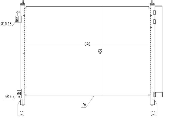 Конденсатор, кондиционер - 350460 NRF