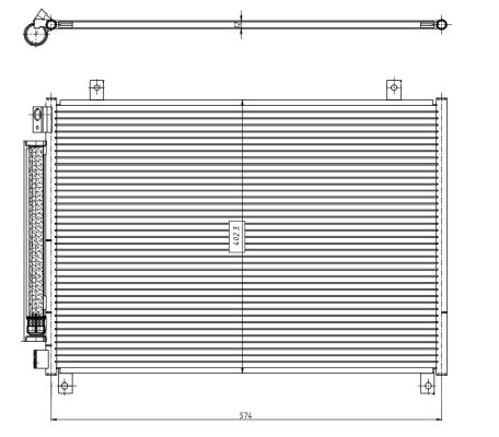 Condenser, air conditioning - 350461 NRF