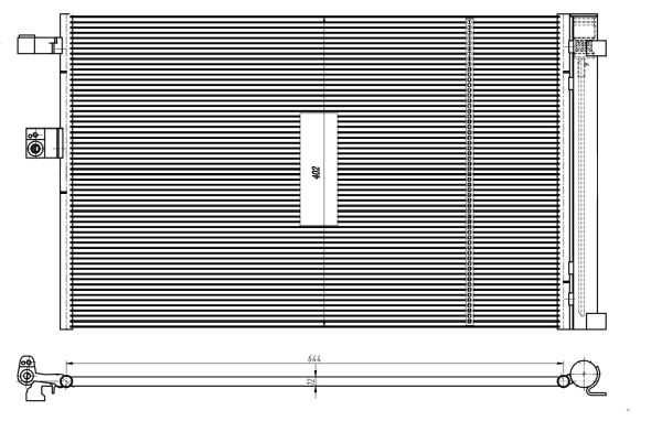 Condenser, air conditioning - 350462 NRF