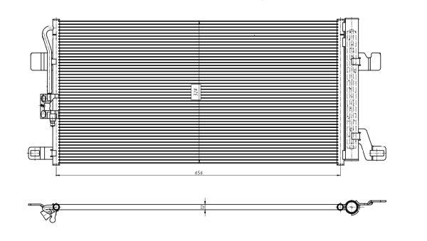 Condensatore, Climatizzatore - 350463 NRF