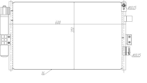 Condenser, air conditioning - 350464 NRF