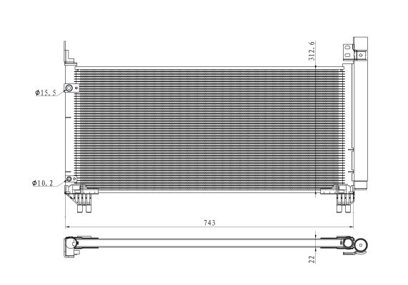 Condenser, air conditioning - 350466 NRF