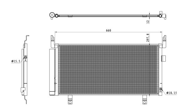 Condenser, air conditioning - 350468 NRF