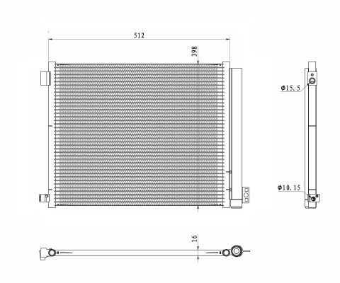 Condenser, air conditioning - 350469 NRF