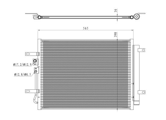 Condensatore, Climatizzatore - 350471 NRF