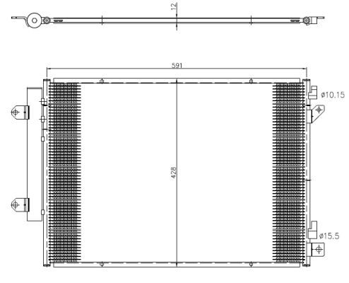 Condensatore, Climatizzatore - 350472 NRF