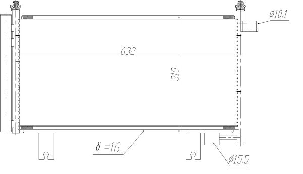 Condenser, air conditioning - 350473 NRF