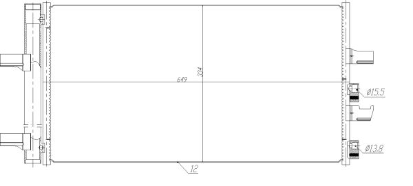 Конденсатор, кондиционер - 350474 NRF