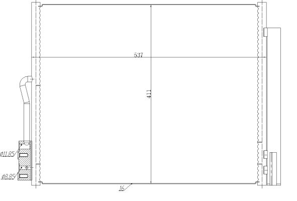 Condensatore, Climatizzatore - 350478 NRF