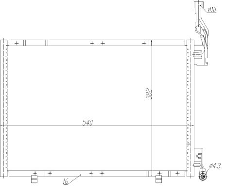 Condenser, air conditioning - 350484 NRF