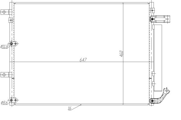 Condenser, air conditioning - 350485 NRF