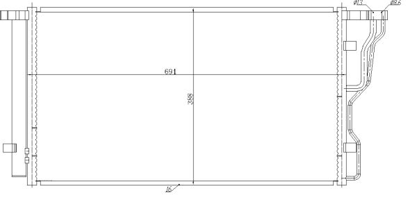Condenser, air conditioning - 350486 NRF