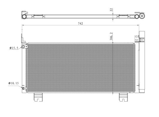 Condenser, air conditioning - 350488 NRF