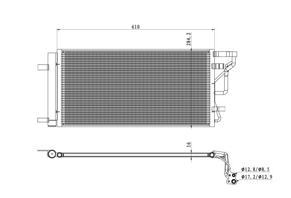 Condenser, air conditioning - 350491 NRF