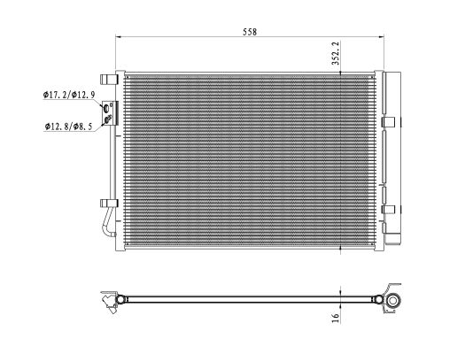 Condenser, air conditioning - 350492 NRF