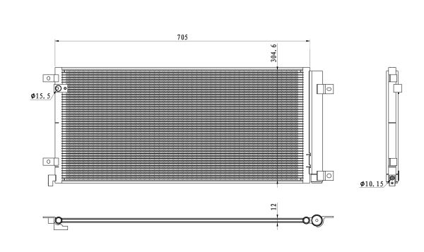 Condenser, air conditioning - 350494 NRF