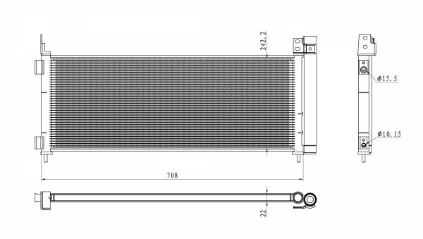 Condenser, air conditioning - 350495 NRF