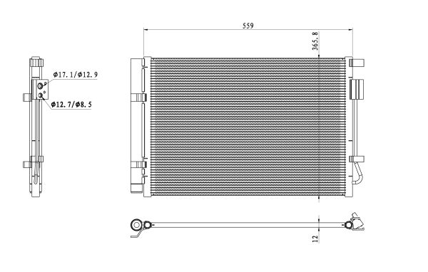 Condenser, air conditioning - 350496 NRF