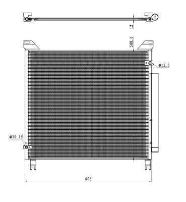 Condenser, air conditioning - 350499 NRF