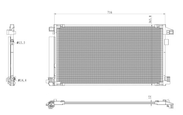 Condenser, air conditioning - 350500 NRF