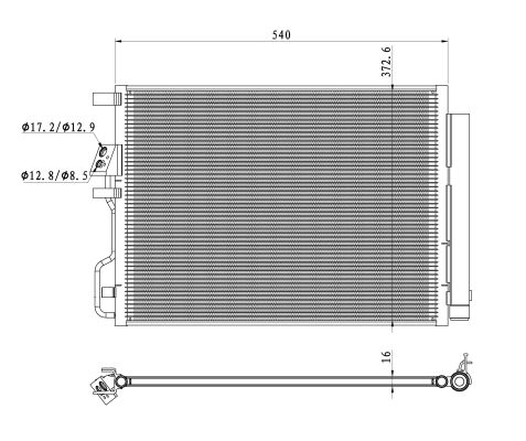 Condenser, air conditioning - 350501 NRF