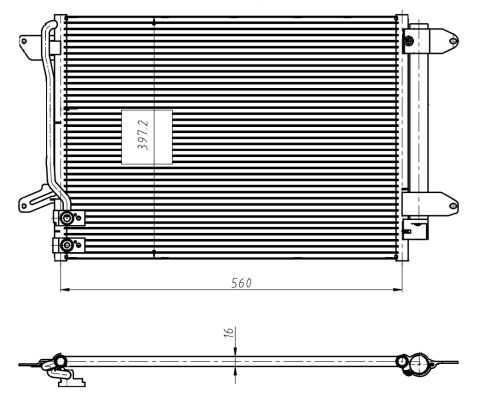 Condenser, air conditioning - 350507 NRF