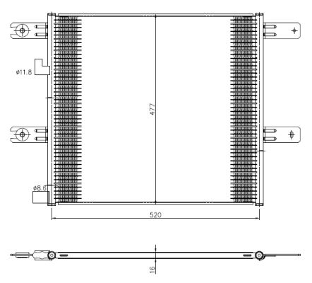 Condensatore, Climatizzatore - 350508 NRF