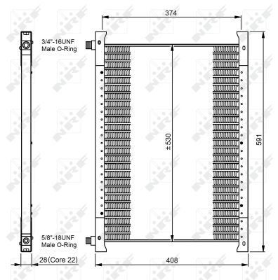 Condenser, air conditioning - 35064 NRF