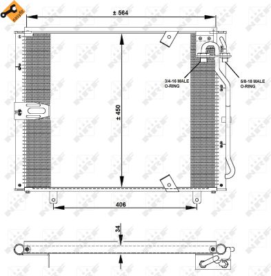 Condenser, air conditioning - 35132 NRF