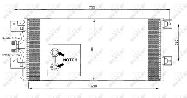 Condenser, air conditioning - 35140 NRF