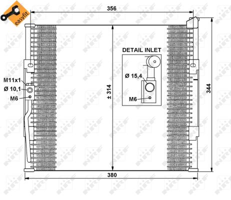 Condenser, air conditioning - 35146 NRF