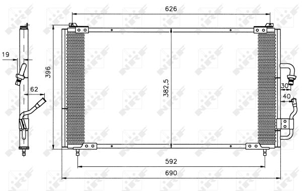Condenser, air conditioning - 35153 NRF