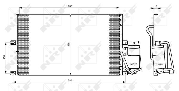 Condensatore, Climatizzatore - 35183 NRF