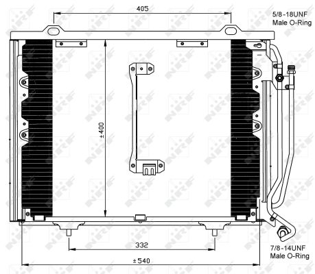 Condenser, air conditioning - 35215 NRF