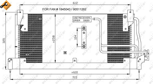 Condenser, air conditioning - 35218 NRF