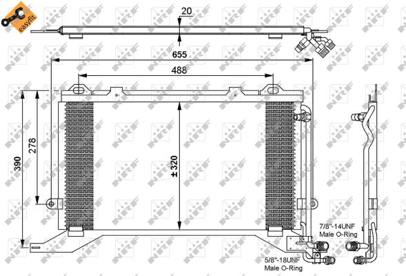 Condenser, air conditioning - 35240 NRF