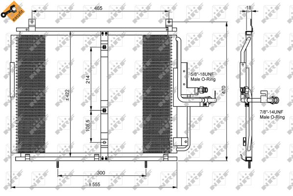 Condenser, air conditioning - 35244 NRF