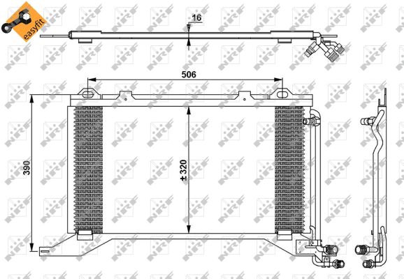 Condenser, air conditioning - 35245 NRF