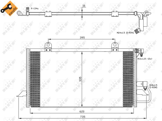 Condenser, air conditioning - 35247 NRF