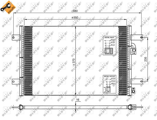 Condensatore, Climatizzatore - 35249 NRF