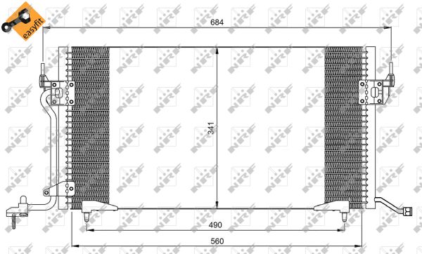 Condenser, air conditioning - 35260 NRF