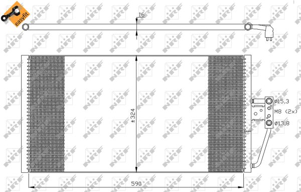 Condenser, air conditioning - 35295 NRF